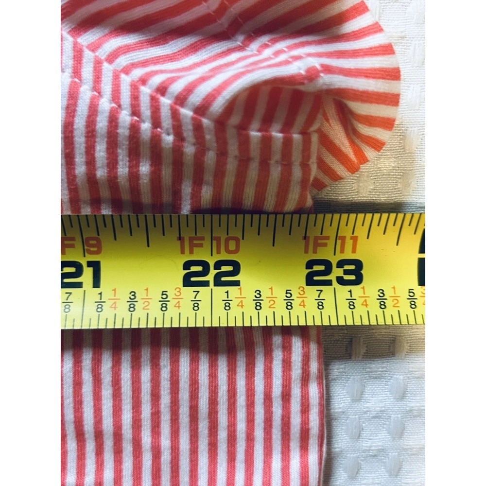 Lauren Ralph Lauren XL Monogram Striped Jersey Notched Collared Pink Pj Set - Picture 8 of 16